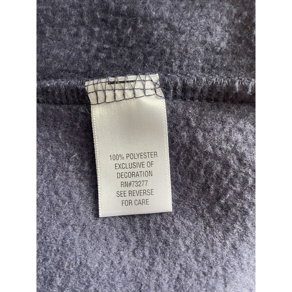 Vintage 80's Navy Blue Soft Fleece Cardigan with Holiday Holly & Pine Embroidery - Picture 6 of 6